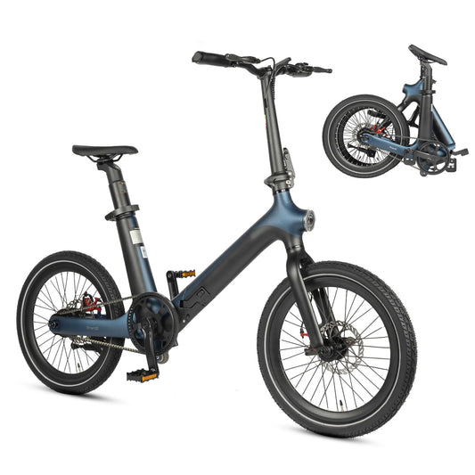 Maxtron Smart 30 elektrische vouwfiets in blauw zwart, studiofoto