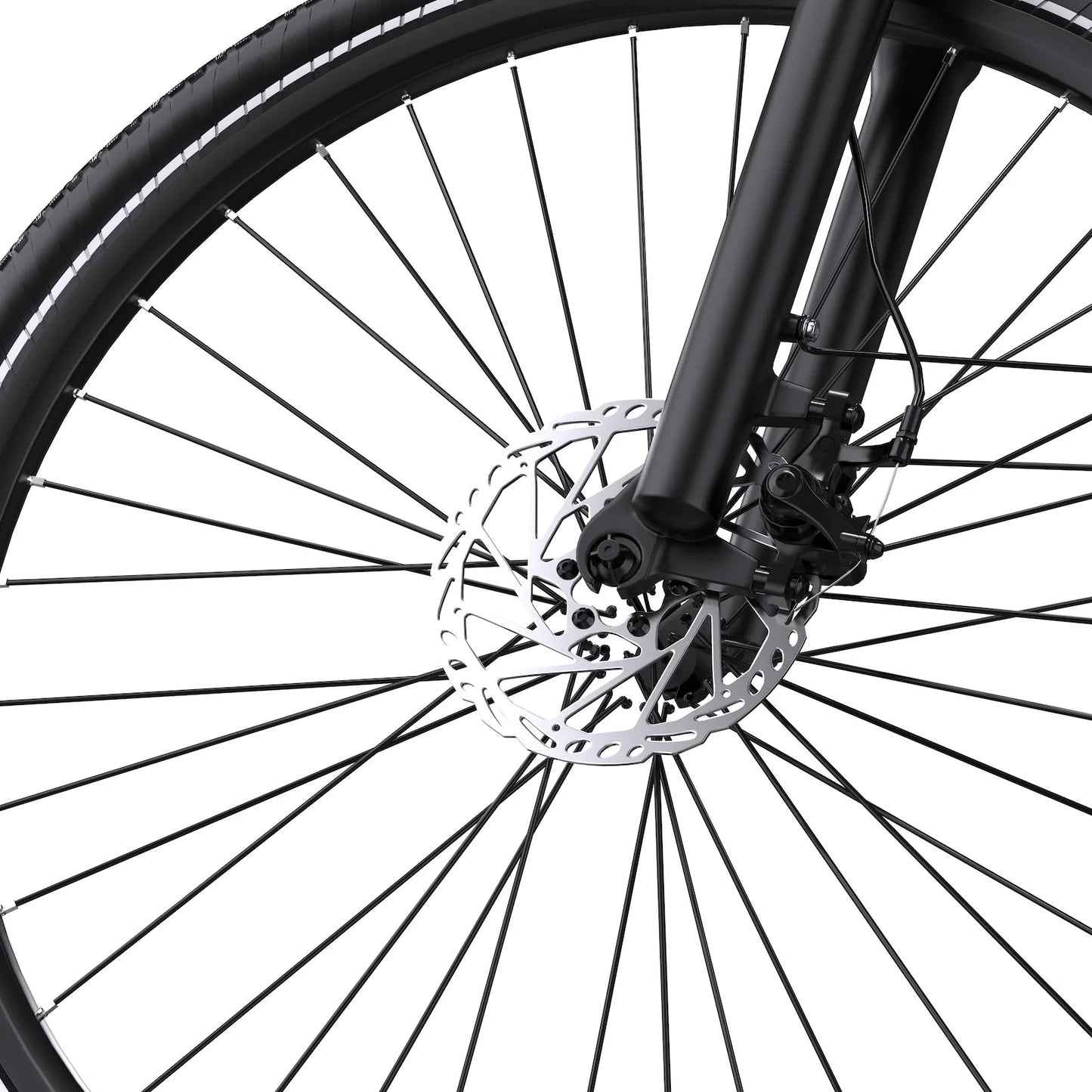 Schijfrem voorwiel van de Maxtron Urban 7 e-bike