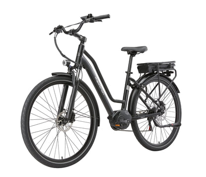 Maxtron Urban 8 zwarte elektrische fiets buiten