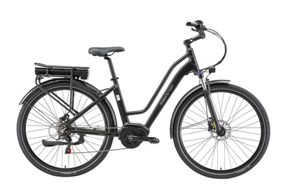 Maxtron Urban 8 elektrische fiets in zwart, zijaanzicht