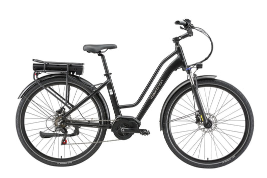 Maxtron Urban 8 elektrische fiets in zwart, zijaanzicht